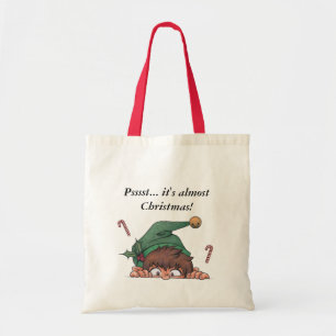 Bolsa Tote Espreitando o duende do Natal