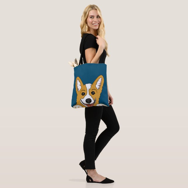 Bolsa Tote Espreitar do Corgi (No(a) Modelo)