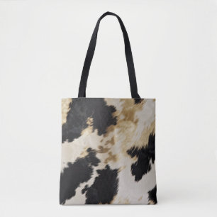 Bolsa Tote Espuma Negra Dourada, Escovão Ocidental