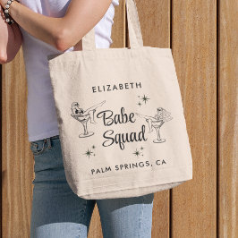 Bolsa Tote Esquadrão de Bebês Fofos Festa de Solteira