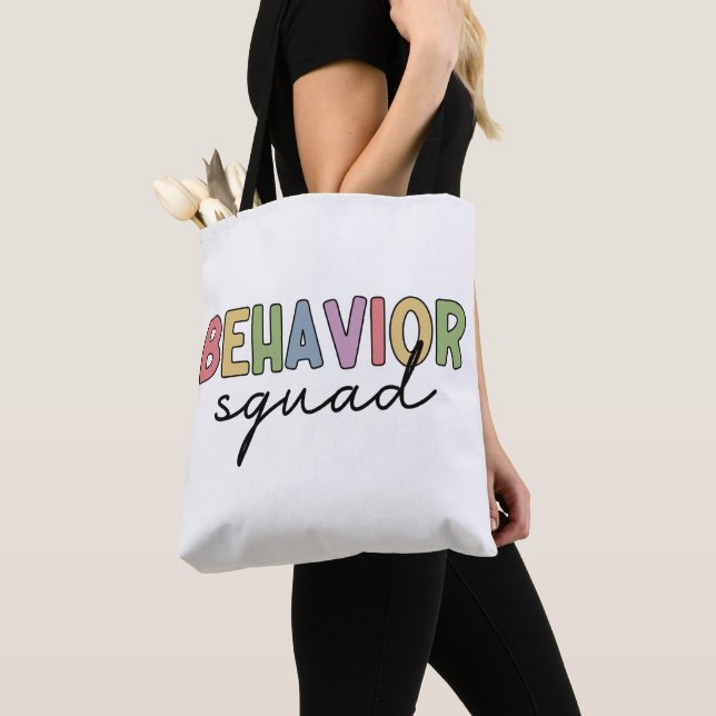 Bolsa Tote Esquadrão de Comportamento | Terapeuta de Comporta (Close Up)
