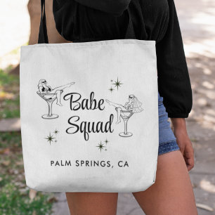 Bolsa Tote Esquadrão de Garotas Brancas Festa de Solteira
