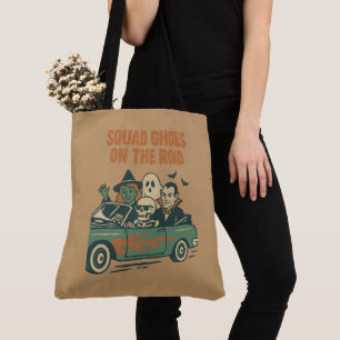 Bolsa Tote Esquadrão de Halloween Fantasma na Estrada