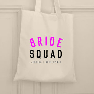 Bolsa Tote Esquadrão de Noivas Balneira Rosa Quente