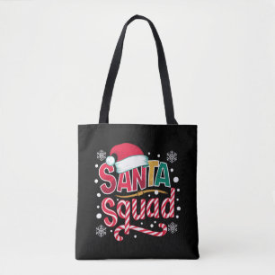 Bolsa Tote Esquadrão do Papai Noel Time do Natal da Família C