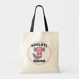 Bolsa Tote Esquadrão engraçado e fofo de Axolote personalizáv