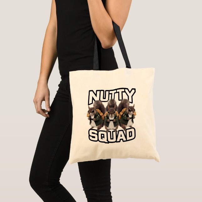 Bolsa Tote Esquadrão Maluco, Esquadrão de Lanches de Esquilo (Frente (produto))