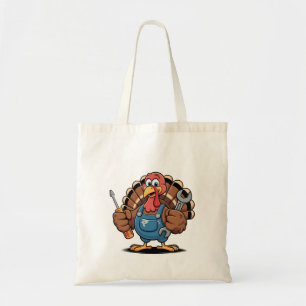 Bolsa Tote Esquadrão Mecânico Turquia Ação de Graças Gobbler