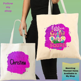 Bolsa Tote Esquadrão Personalizado de Caça aos Ovos de Páscoa