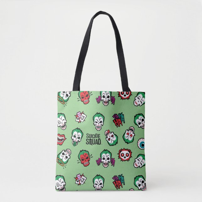 Bolsa Tote Esquadrão Suicida | Coringa Emoji Pattern (Frente)