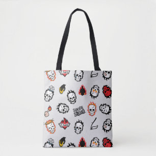 Bolsa Tote Esquadrão Suicida Diablo Emoji Pattern