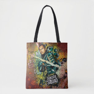 Bolsa Tote Esquadrão Suicida   Grafite De Caracteres Slipkno