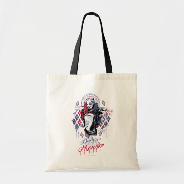 Bolsa Tote Esquadrão Suicida | Harley Quinn Grafite Incluso (Frente)