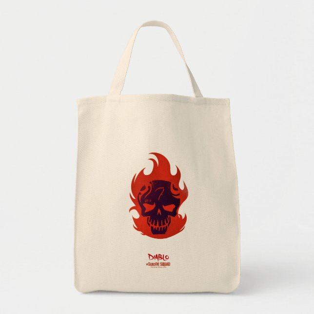Bolsa Tote Esquadrão Suicida | Ícone Diablo Head (Frente)