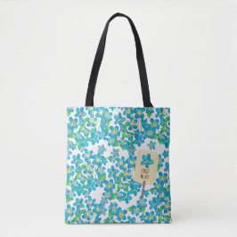Bolsa Tote Esqueça-me de que não venho inspirado no flor silv