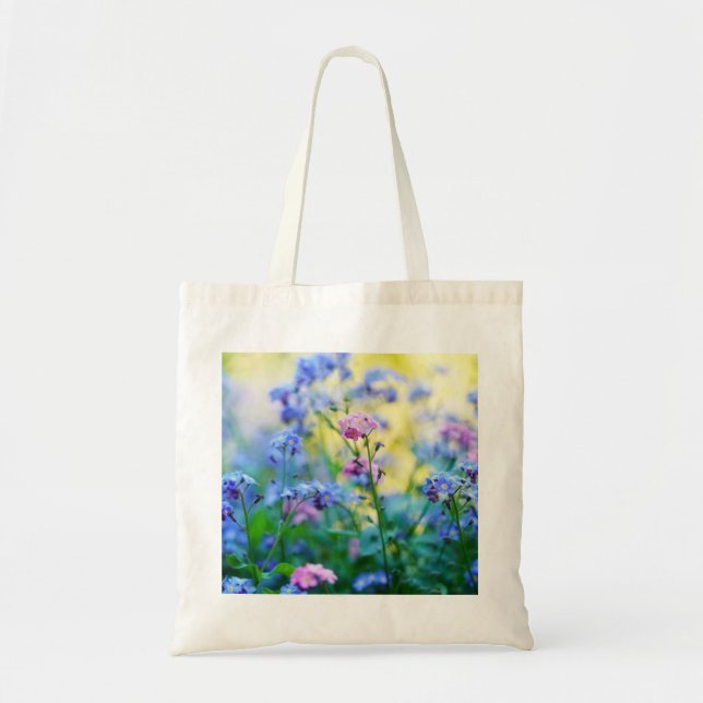Bolsa Tote Esqueçam-me-não-flores (Frente)