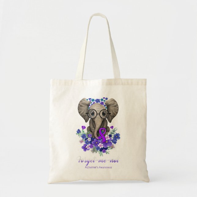 Bolsa Tote Esquece-me que não é a Flor de Elefante de Consciê (Frente)