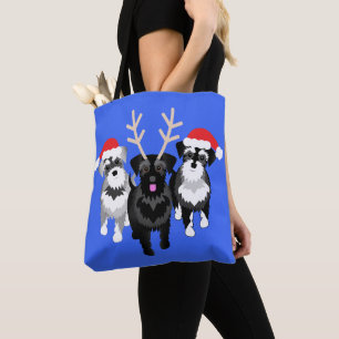 Bolsa Tote Esqueleiros de Natal Azul