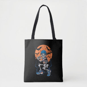 Bolsa Tote Esqueleto de Beisebol Halloween Beisebol Halloween