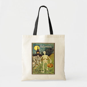 Bolsa Tote Esqueleto na Sacola de Doces ou Travessuras do Cem