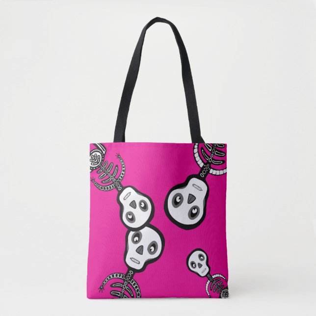 Bolsa Tote Esqueletos monstros (Frente)