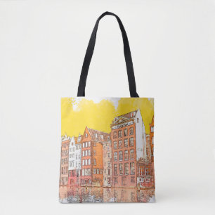 Bolsa Tote Esquema de aquarela ou ilustração do tradicional a