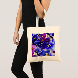 Bolsa Tote Esquema de Flor Azul