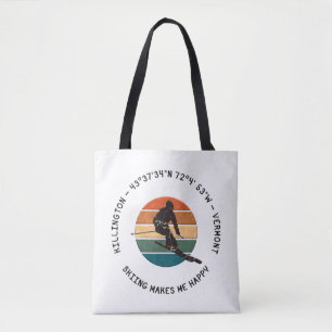 Bolsa Tote Esquiar Killington, Vermont - Homem Esquiador, Tex