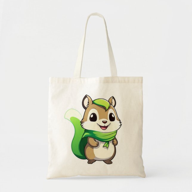 Bolsa Tote Esquilo animal adorável (Frente)