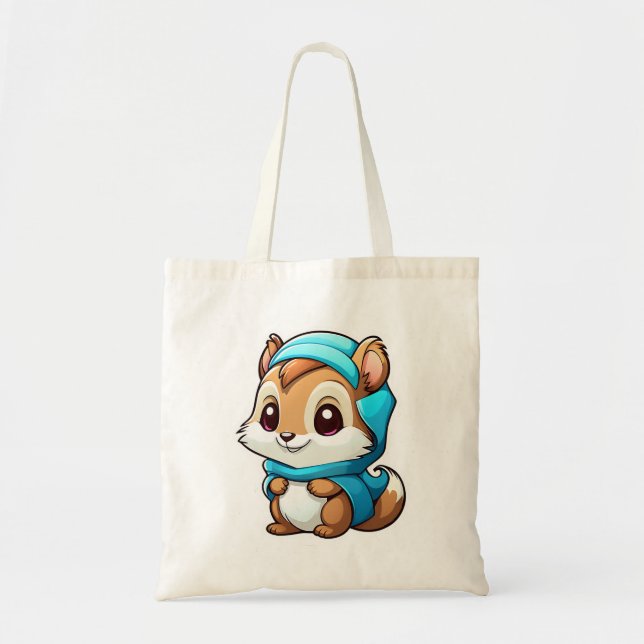 Bolsa Tote Esquilo animal adorável (Frente)