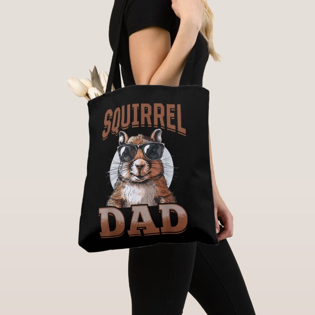 Bolsa Tote Esquilo Engraçado Pai Esquilo Animal (Close Up)