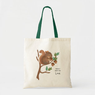 Bolsa Tote Esquilo - Ilustração Animal da Floresta Floresta