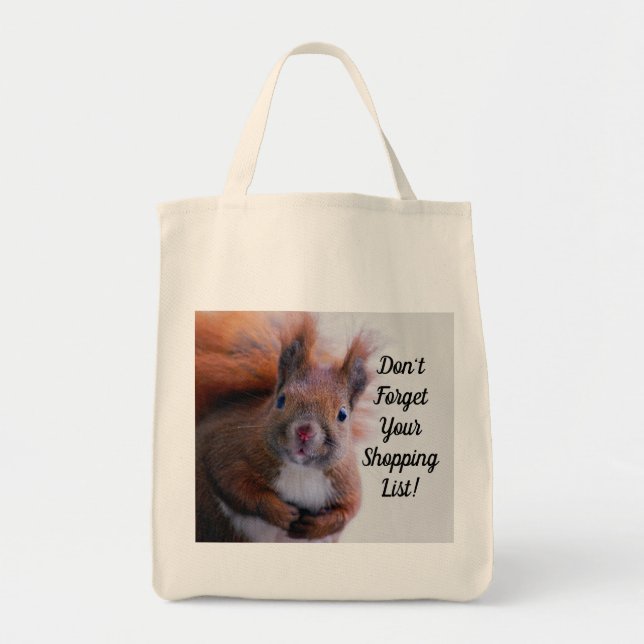 Bolsa Tote Esquilo Não Esqueça (Frente)