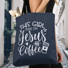 Bolsa Tote Essa Garota Funciona Com Jesus E Café Personalizad
