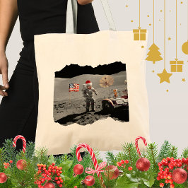 Bolsa Tote Esse É um Pequeno Passo para o Papai Noel Apollo 1