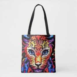 Bolsa Tote Esse Visual Colorido de Leopardo 