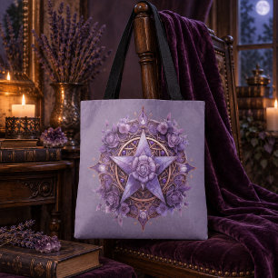 Bolsa Tote Essenciais da Coven – Design de Pentácu