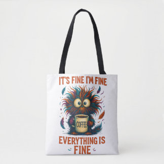 Bolsa Tote Está Bem Estou Bem Saco de Café Gato – Sarcastíco