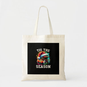 Bolsa Tote Esta É A Época De Futebol Mãe Natal Santa Hat Co