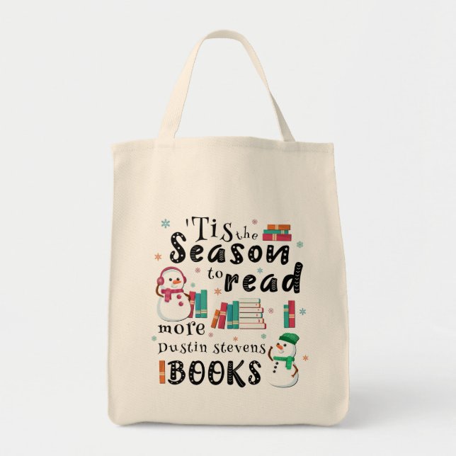 Bolsa Tote Esta é a estação para ler mais livros do Dustin St (Frente)