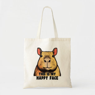 Bolsa Tote Esta é a minha cara feliz - Capybara
