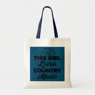 Bolsa Tote Esta Menina Adora Música country Western Hat