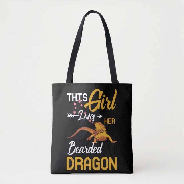 Bolsa Tote Esta Menina Ama O Dragão De Cuecas Lizard (Frente)