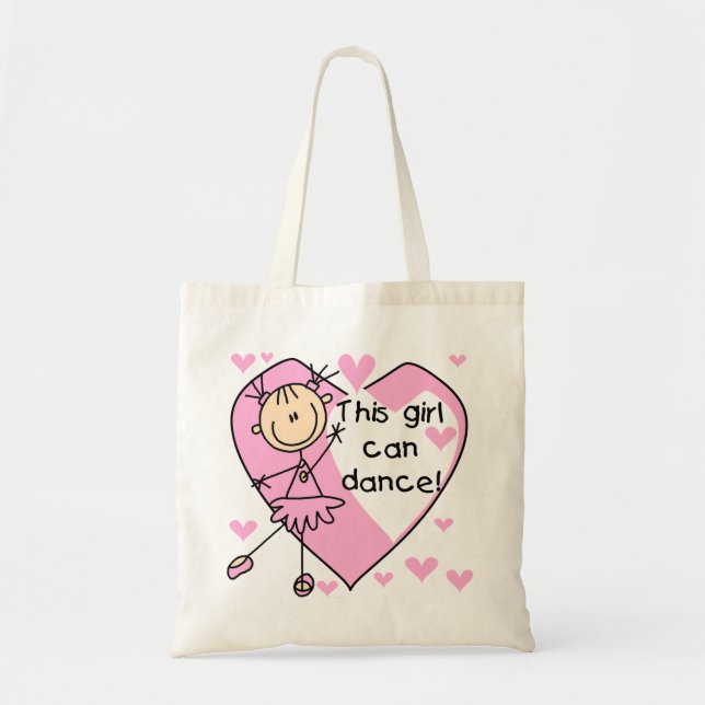 Bolsa Tote Esta menina pode dançar t-shirt e presentes (Frente)