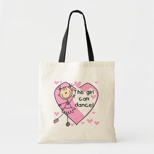 Bolsa Tote Esta menina pode dançar t-shirt e presentes (Frente)