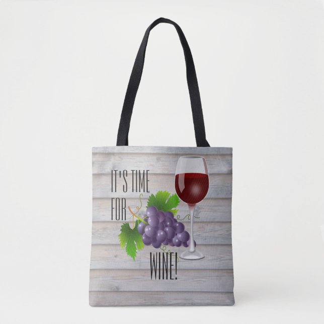 Bolsa Tote Está na hora do vinho! (Frente)