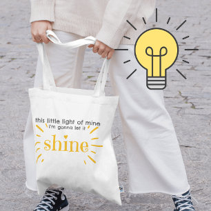 Bolsa Tote Esta pequena luz minha Mateus 5 16
