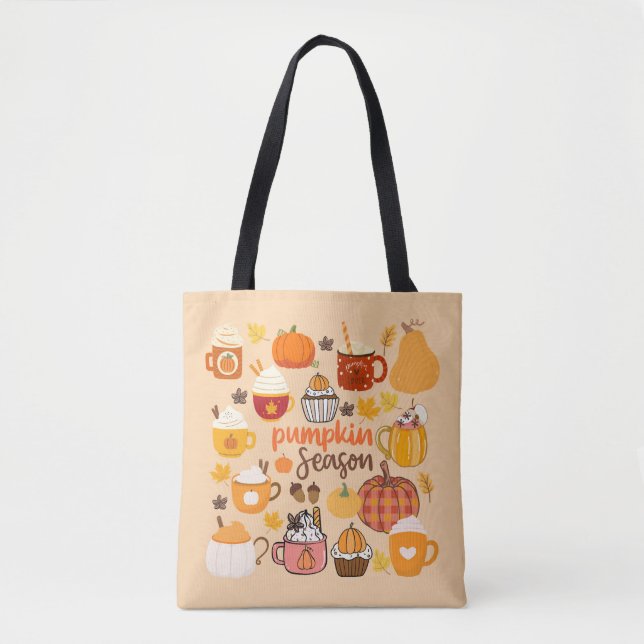 Bolsa Tote Estação de Abóbora Separada (Frente)