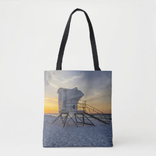 Bolsa Tote Estação de Proteção de Praia de Pensacola Sunrise 