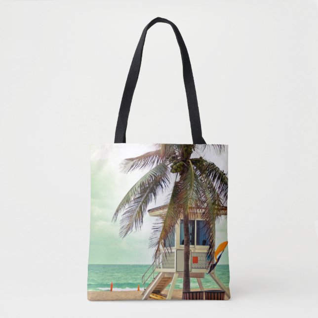 Bolsa Tote Estação |Florida do Lifeguard (Frente)